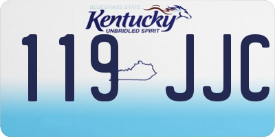 KY license plate 119JJC