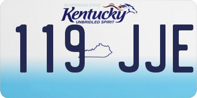 KY license plate 119JJE