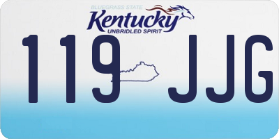 KY license plate 119JJG