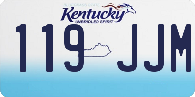 KY license plate 119JJM