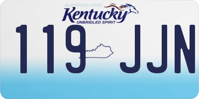 KY license plate 119JJN