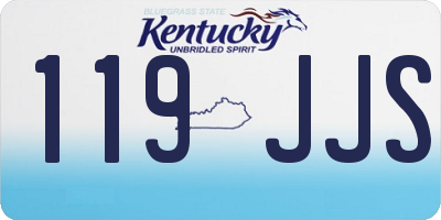 KY license plate 119JJS