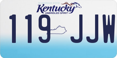 KY license plate 119JJW