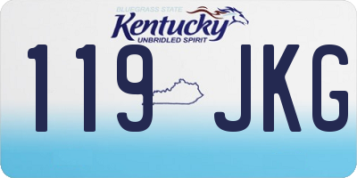 KY license plate 119JKG