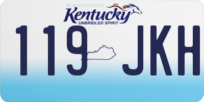 KY license plate 119JKH
