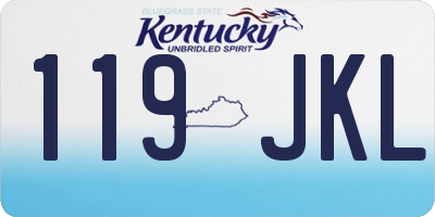 KY license plate 119JKL