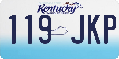 KY license plate 119JKP