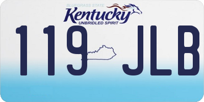 KY license plate 119JLB