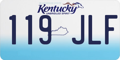 KY license plate 119JLF