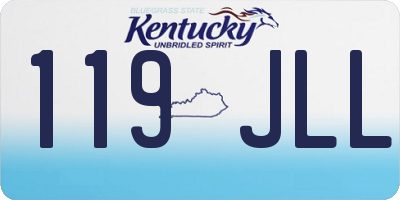 KY license plate 119JLL