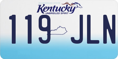 KY license plate 119JLN