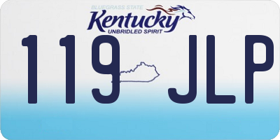 KY license plate 119JLP