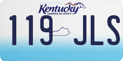 KY license plate 119JLS