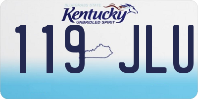 KY license plate 119JLU