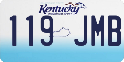 KY license plate 119JMB