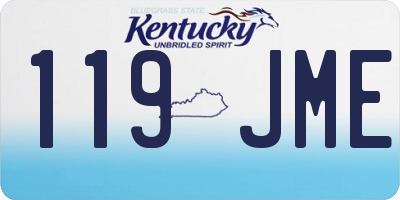 KY license plate 119JME