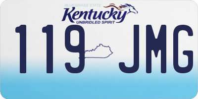 KY license plate 119JMG