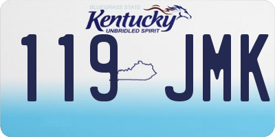 KY license plate 119JMK