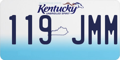 KY license plate 119JMM