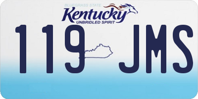 KY license plate 119JMS