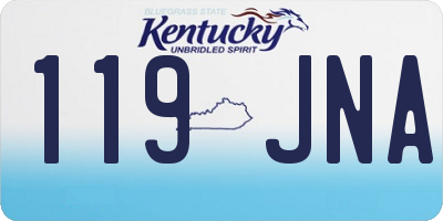 KY license plate 119JNA