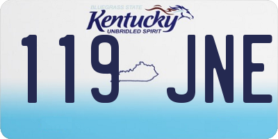 KY license plate 119JNE