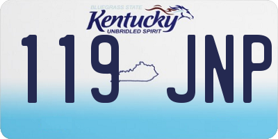 KY license plate 119JNP