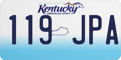 KY license plate 119JPA