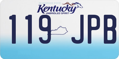 KY license plate 119JPB