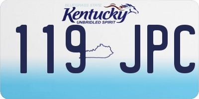 KY license plate 119JPC