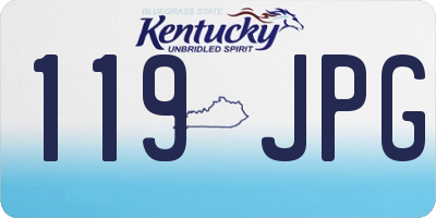 KY license plate 119JPG