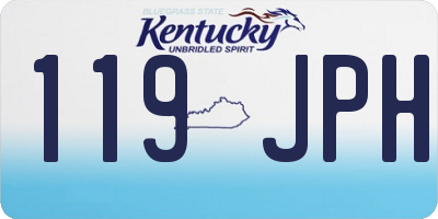 KY license plate 119JPH