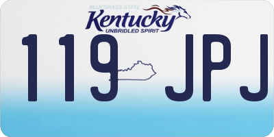 KY license plate 119JPJ