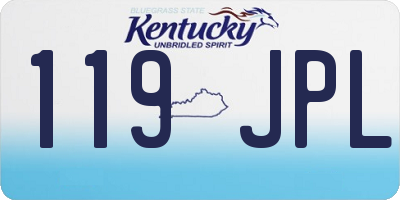 KY license plate 119JPL