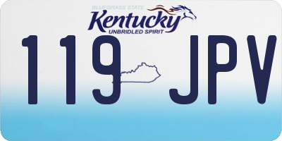 KY license plate 119JPV