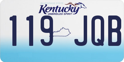 KY license plate 119JQB