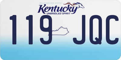KY license plate 119JQC