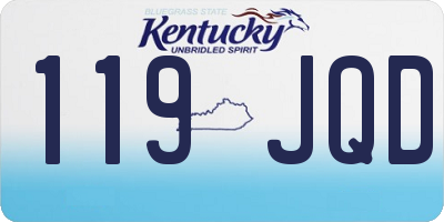KY license plate 119JQD