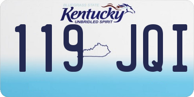 KY license plate 119JQI