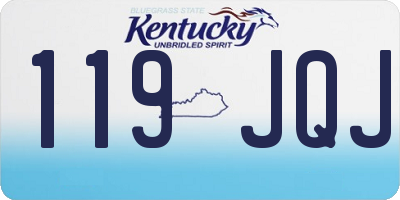 KY license plate 119JQJ