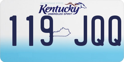 KY license plate 119JQQ