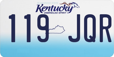 KY license plate 119JQR