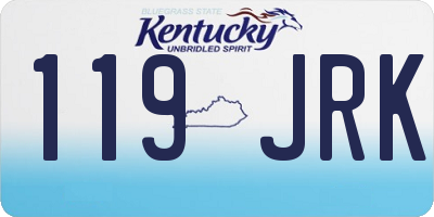 KY license plate 119JRK