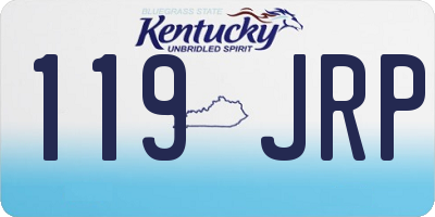 KY license plate 119JRP