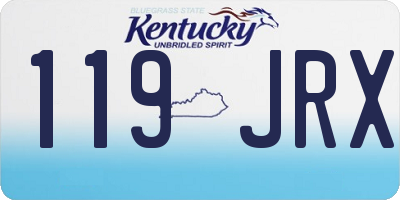 KY license plate 119JRX