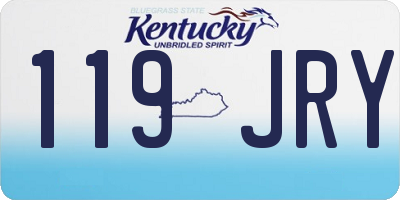 KY license plate 119JRY