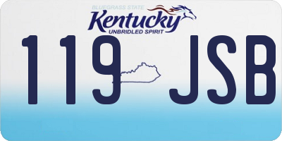 KY license plate 119JSB