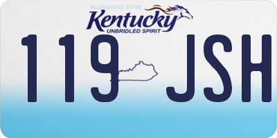KY license plate 119JSH