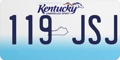 KY license plate 119JSJ