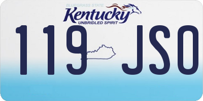 KY license plate 119JSO